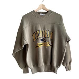 Cable Sportswear Michigan Wolverines crewneck pullover sweater men's size medium